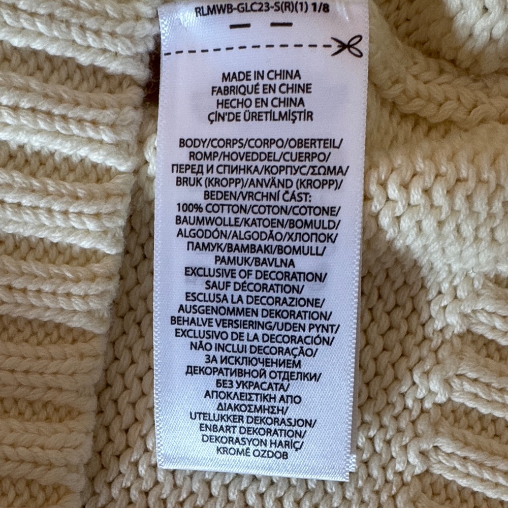NWT Ralph Lauren Women’s Flag Cotton Crewneck Sweater (XL) - Picture 5 of 7